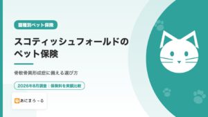 スコティッシュフォールドのペット保険｜骨軟骨異形成症に備える選び方と注意点